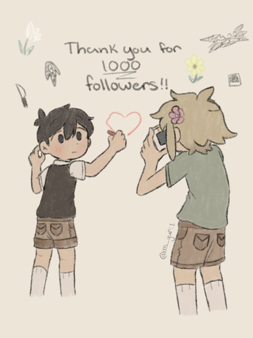 sunny, basil, and something (omori) drawn by ms_yuri1