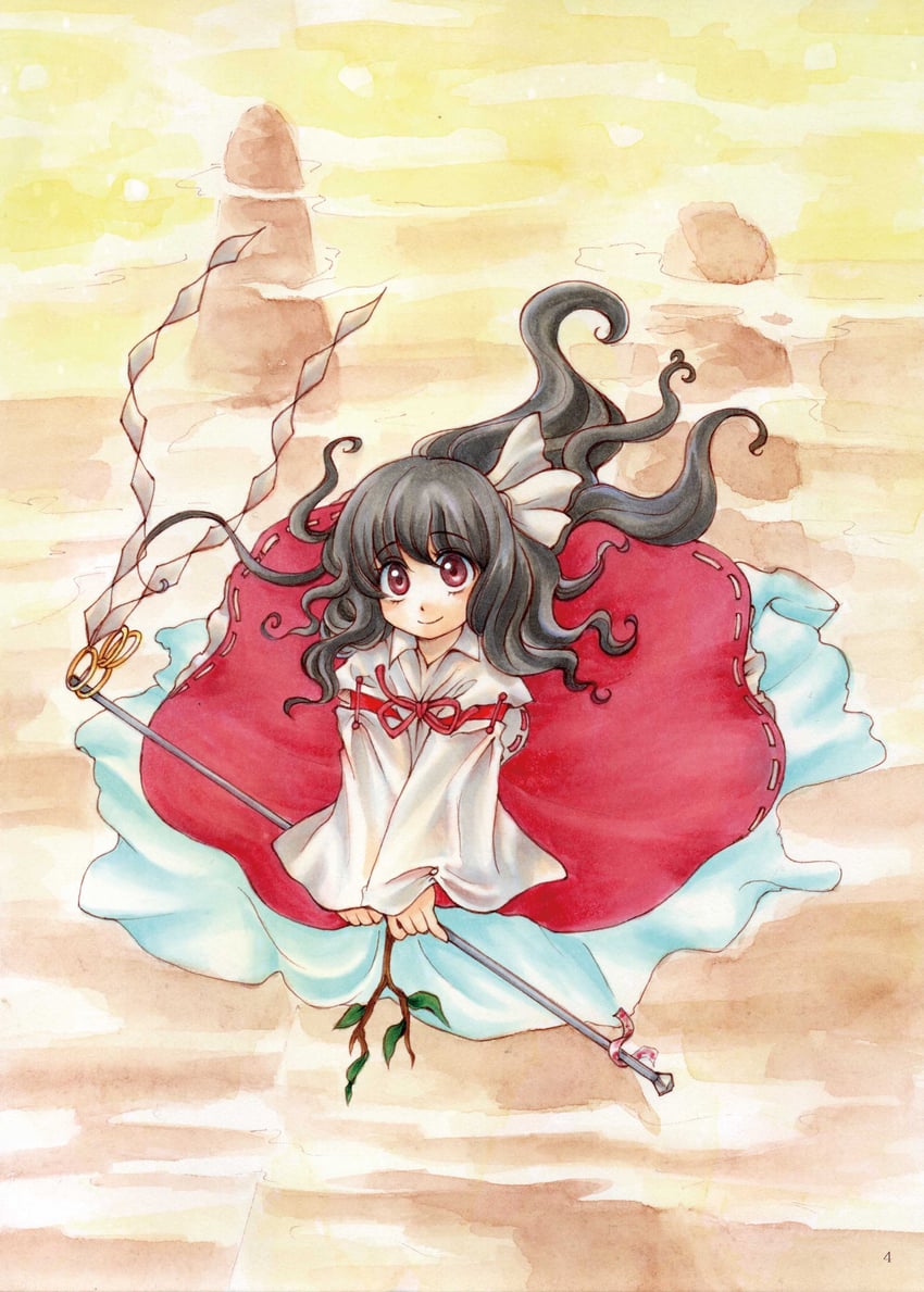 girl who trained on mt. haku (touhou and 1 more) drawn by io_(maryann_blue)