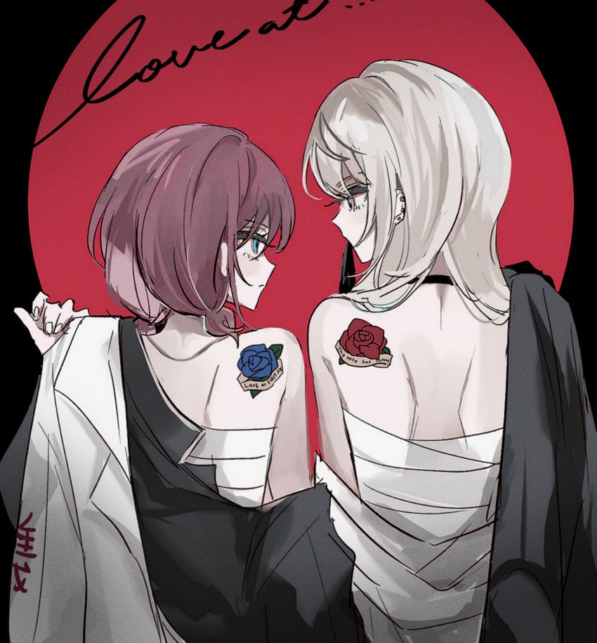 iseri nina and kawaragi momoka (girls band cry) drawn by hamchan69
