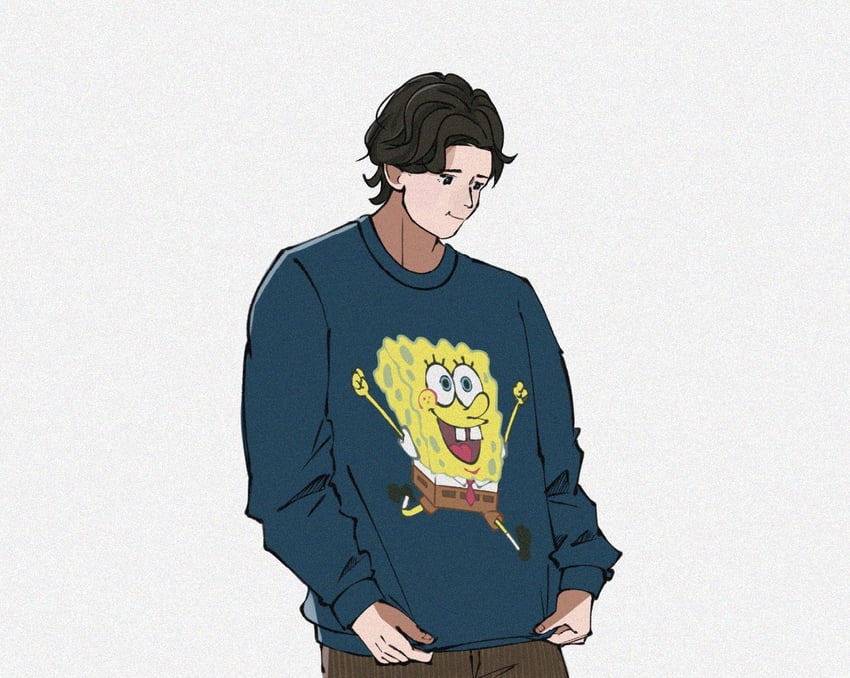 spongebob squarepants and sentry (marvel and 3 more) drawn by yamuoez