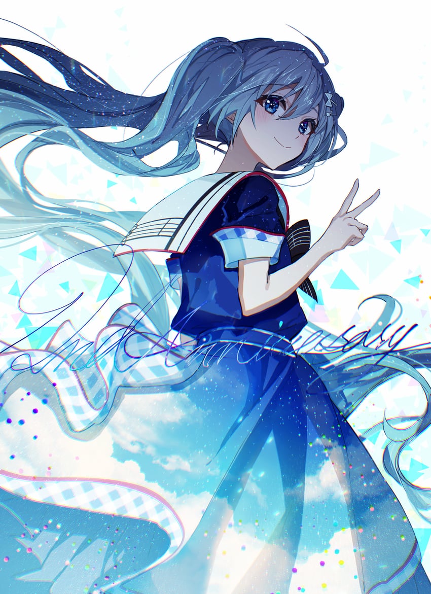 hatsune miku (vocaloid and 2 more) drawn by kika
