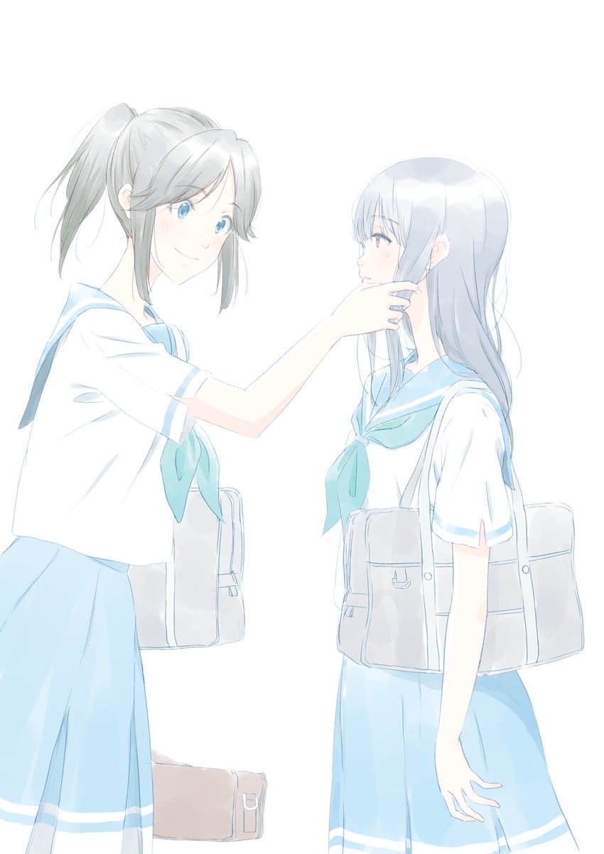 yoroizuka mizore and kasaki nozomi (hibike! euphonium and 1 more) drawn by sunegeli