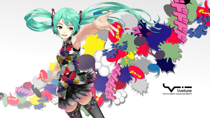 hatsune miku (vocaloid and 1 more) drawn by saiki2