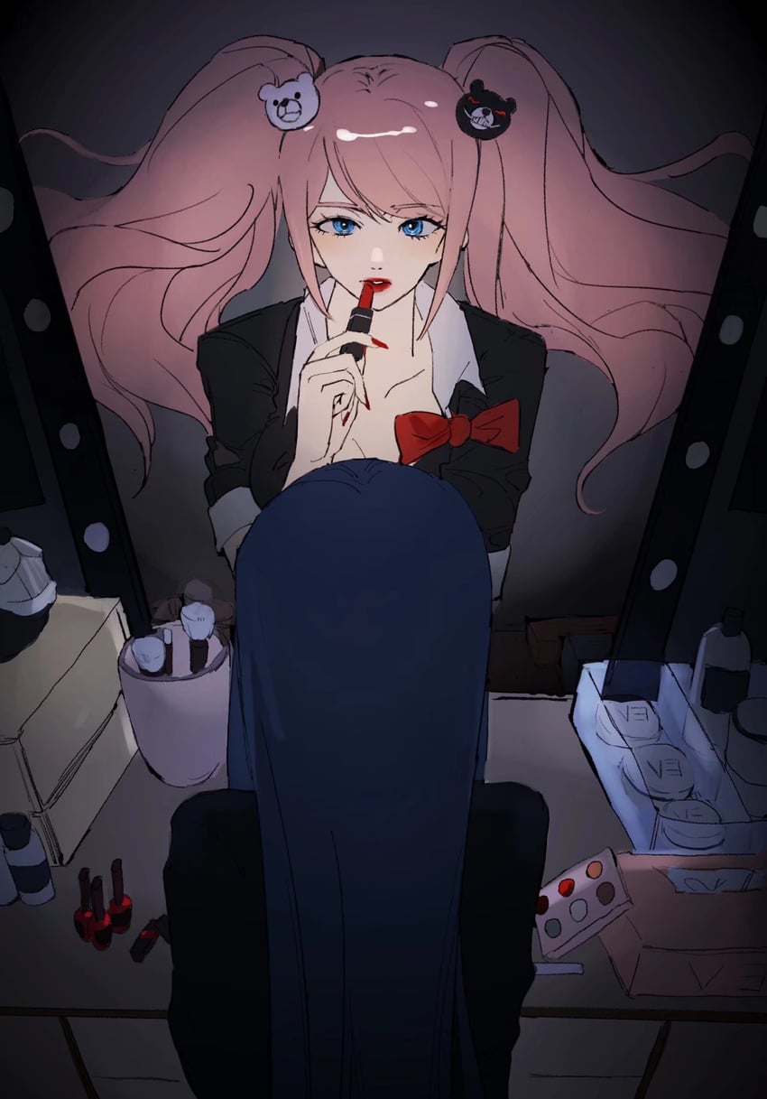 enoshima junko and shirogane tsumugi (danganronpa and 2 more) drawn by shi_xu_jiu_zhou