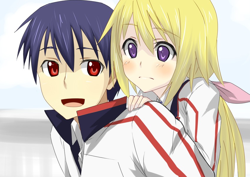 charlotte dunois and orimura ichika (infinite stratos) drawn by sweta_(sakerflc)