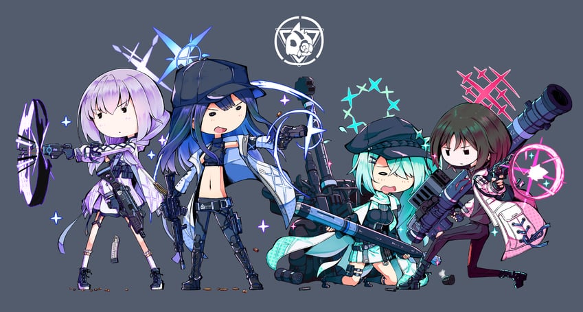 saori, atsuko, hiyori, and misaki (blue archive) drawn by shibuya_susano