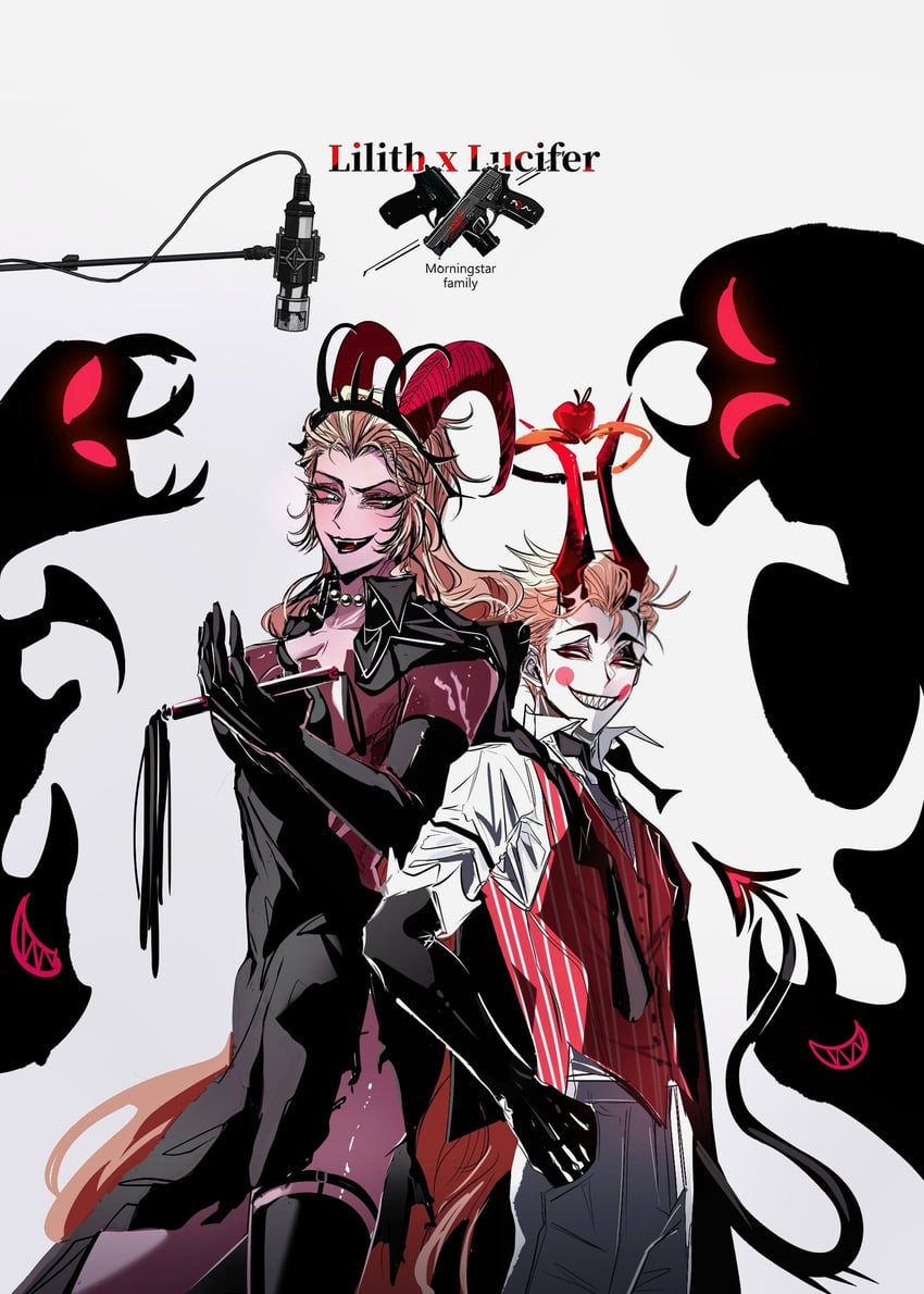 lucifer morningstar and lilith (hazbin hotel) drawn by oc0oc00occ