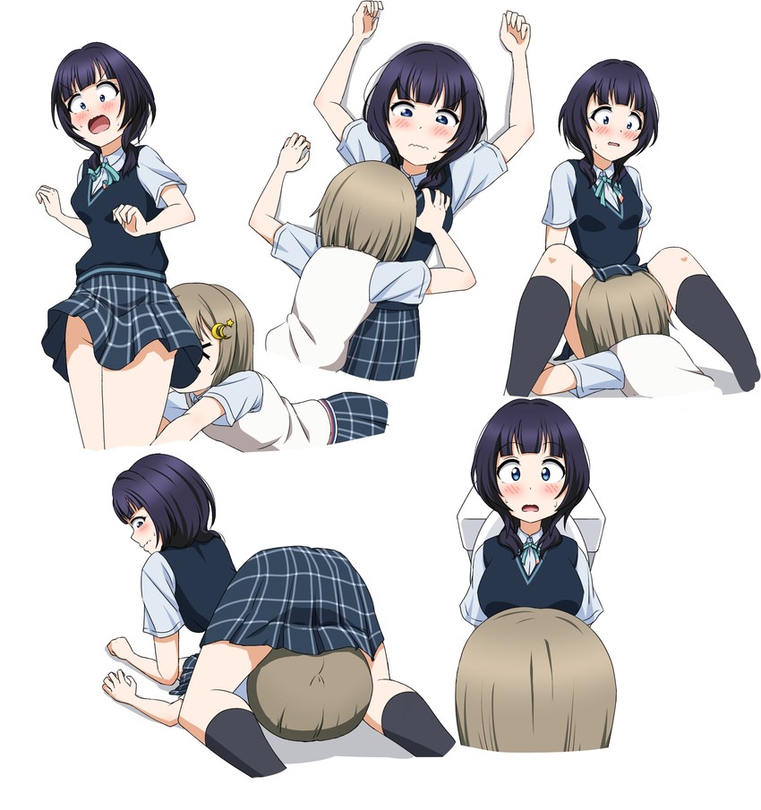 nakasu kasumi and asaka karin (love live! and 1 more) drawn by buson_(buson0629)