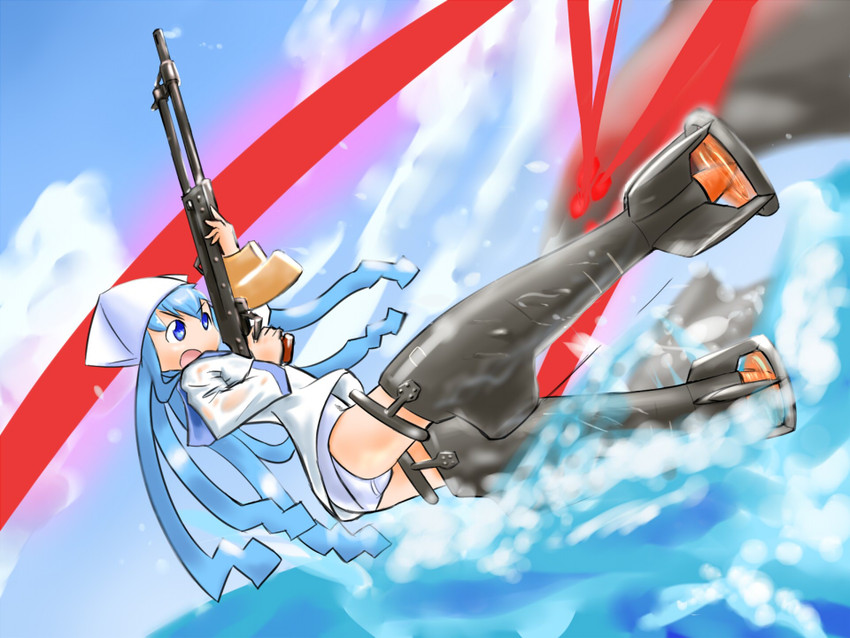 ikamusume and neuroi (world witches series and 1 more) drawn by mitty_(brezza)