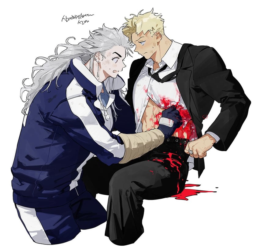 noi and shin (dorohedoro) drawn by odagorom