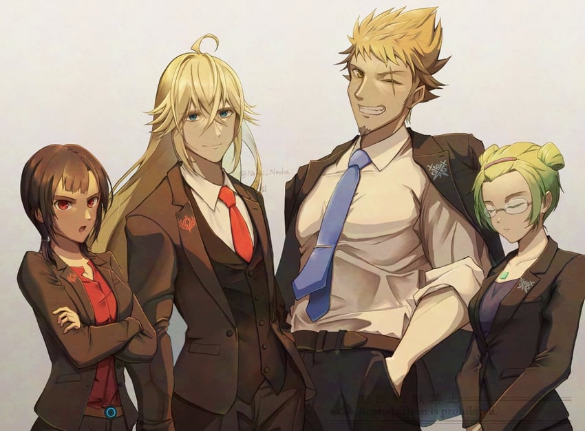 rex, shulk, linka, and panacea (xenoblade chronicles and 2 more) drawn by naoki_naoka