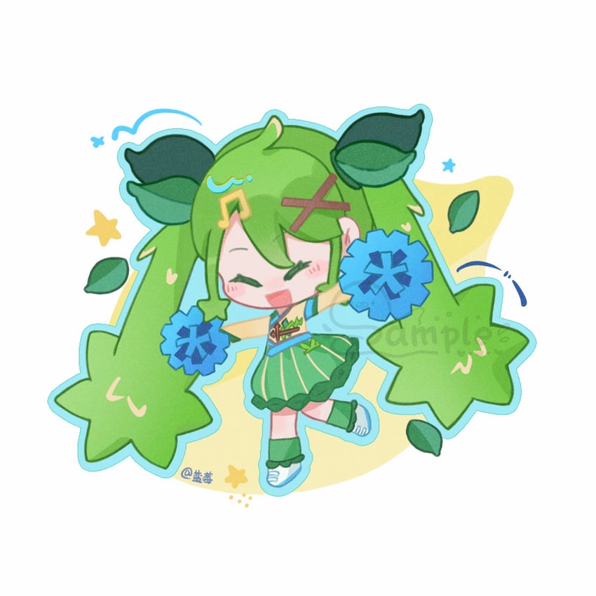 hatsune miku and grass miku (pokemon and 2 more) drawn by lanmeier