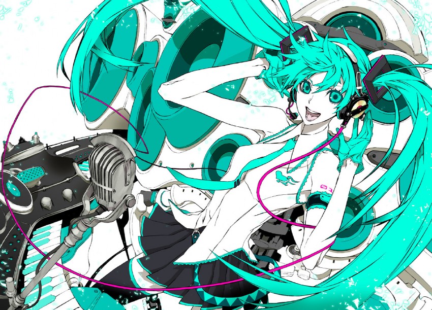 hatsune miku (vocaloid and 1 more) drawn by miwa_shirow