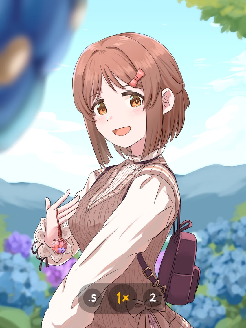 hagiwara yukiho (idolmaster and 2 more) drawn by cal_(onecmcubed)