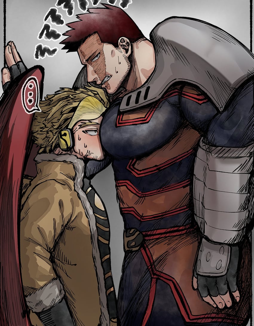 endeavor and hawks (boku no hero academia) drawn by yama_21