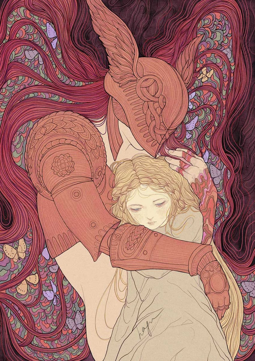 malenia blade of miquella and miquella (elden ring) drawn by hagushka