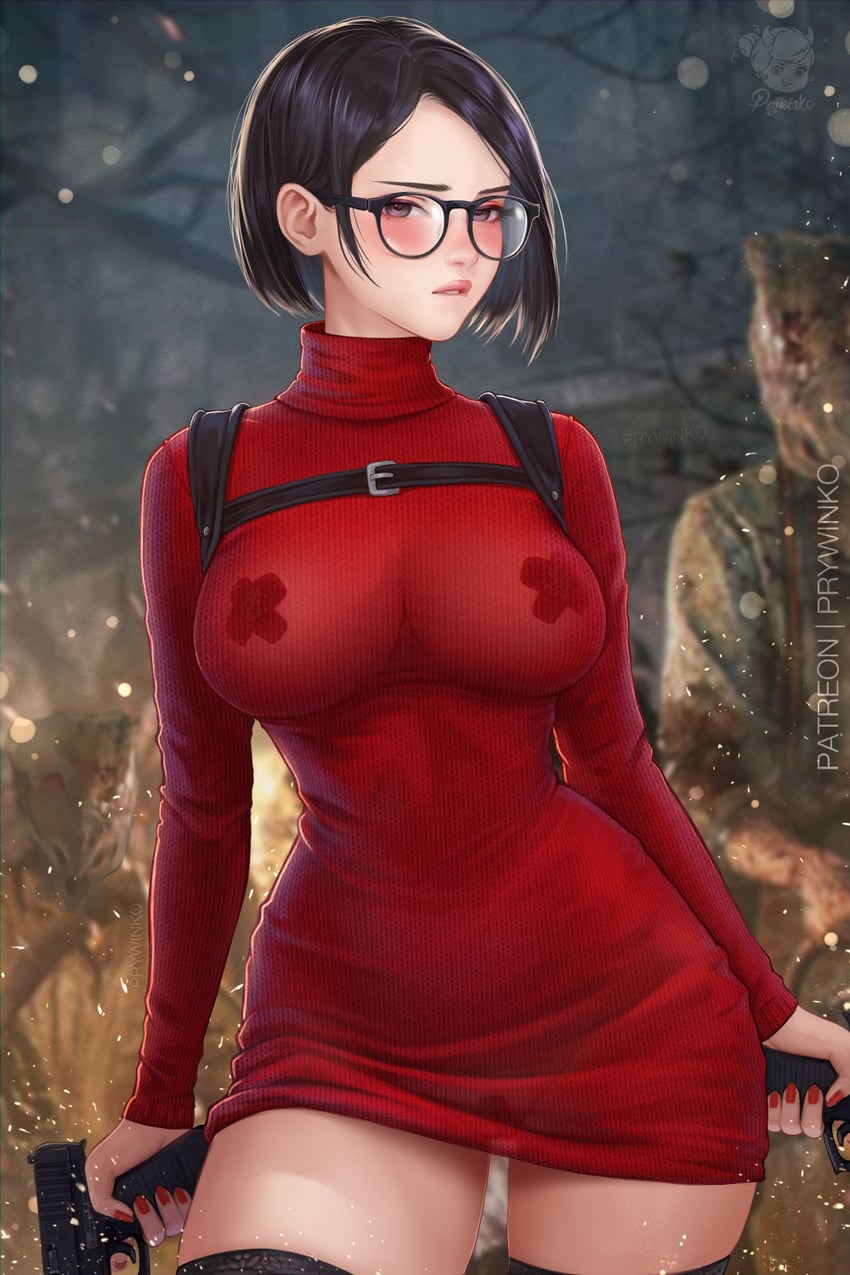 ada wong and dr. salvador (resident evil and 1 more) drawn by prywinko