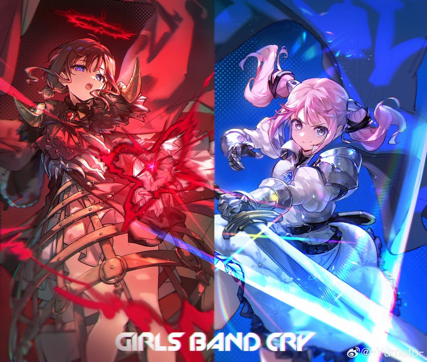 iseri nina and hina (girls band cry and 1 more) drawn by yumuto_(spring1786)