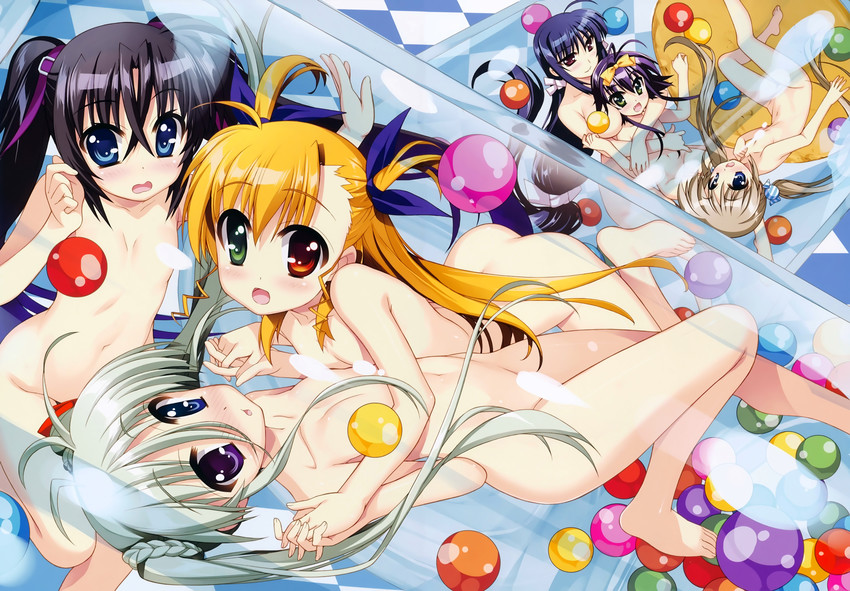 einhard stratos, corona timir, rio wezley, sieglinde eremiah, mikaya chevelle, and 1 more (lyrical nanoha and 1 more) drawn by fujima_takuya