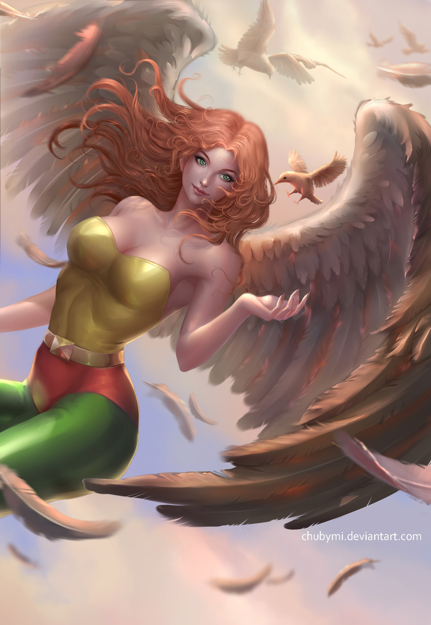 hawkgirl and shayera hol (dc comics and 1 more) drawn by chuby_mi
