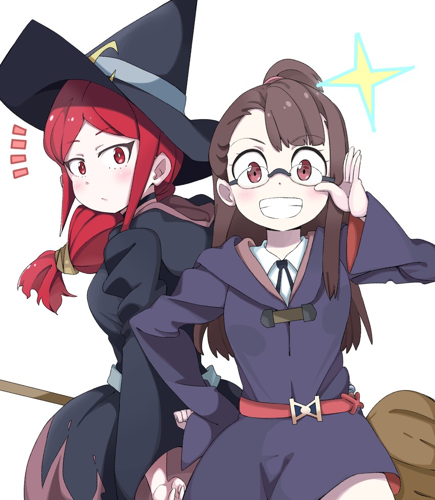 kagari atsuko, ursula charistes, and shiny chariot (little witch academia) drawn by ry770094