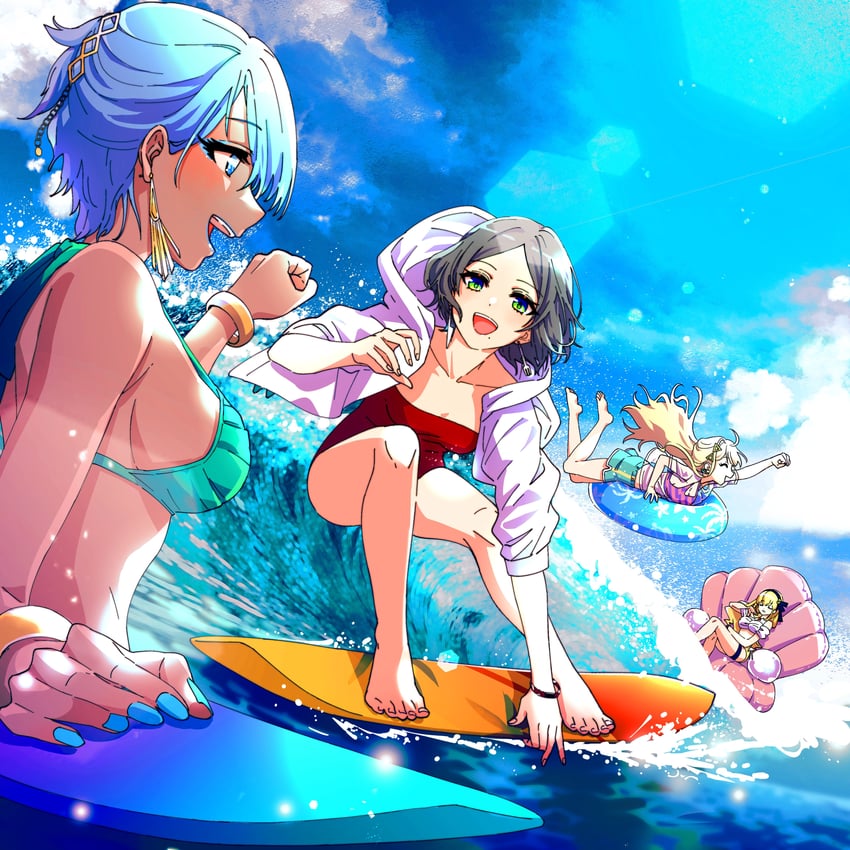 shirokane aki, haijima ginka, eno, and aorta (denonbu and 1 more) drawn by natsuharu