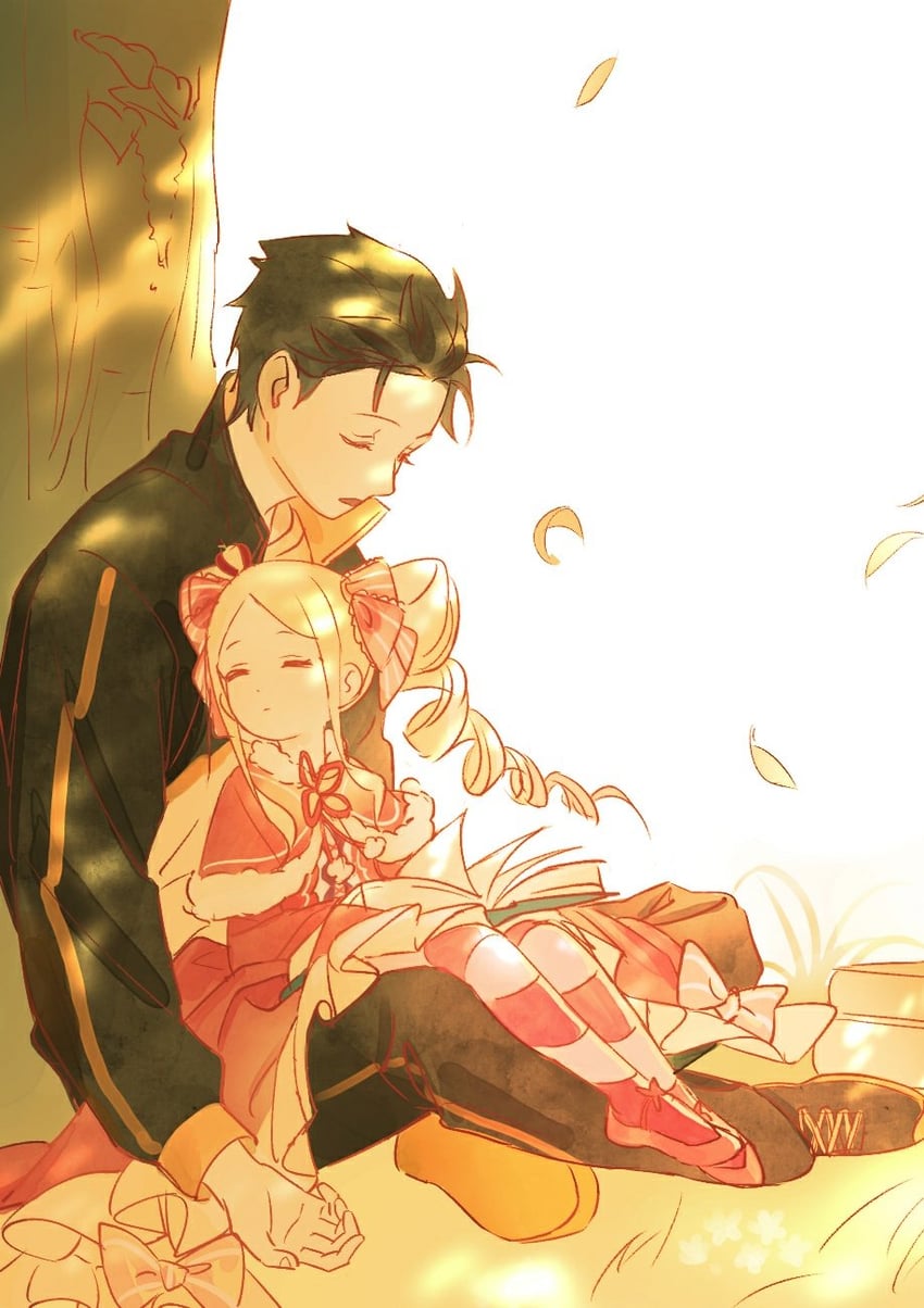 natsuki subaru and beatrice (re:zero kara hajimeru isekai seikatsu) drawn by fndlwm_re
