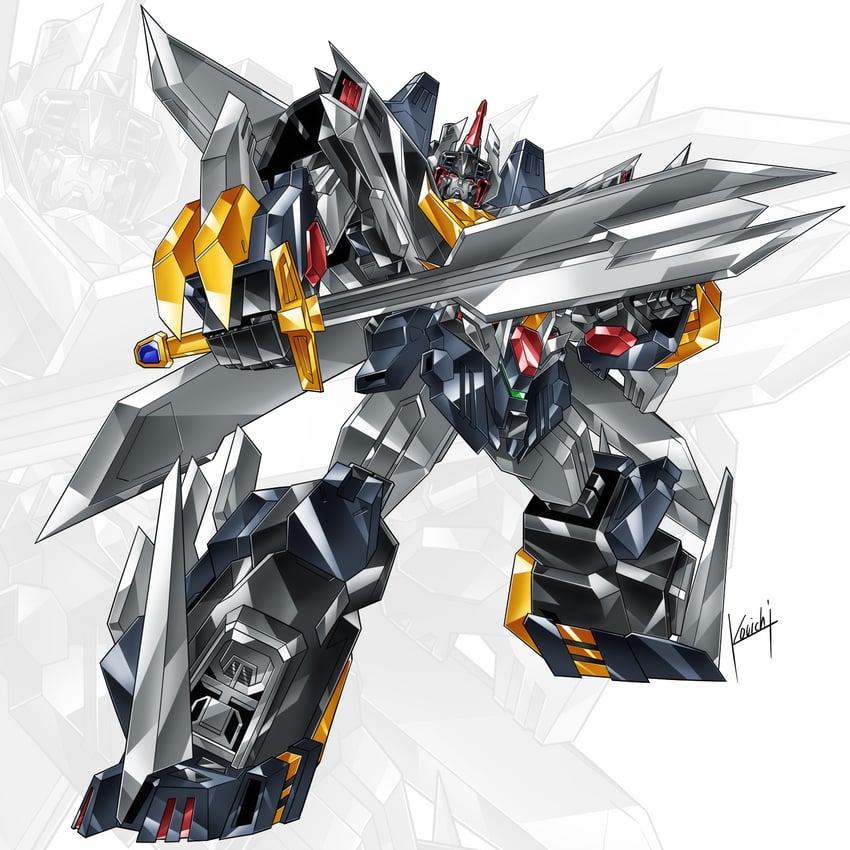 dancouga and ultimate dancouga (super robot wars and 3 more) drawn by kouichi_(kouichi-129)