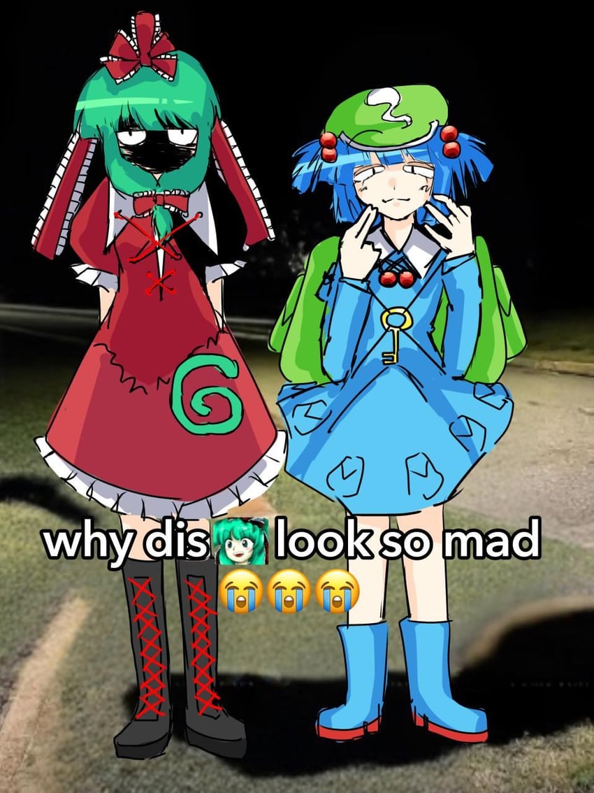 kawashiro nitori and kagiyama hina (touhou) drawn by 404_lolk