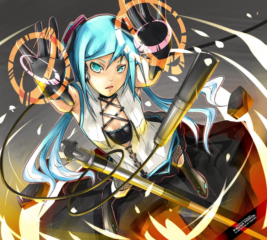 hatsune miku (vocaloid) drawn by firecel