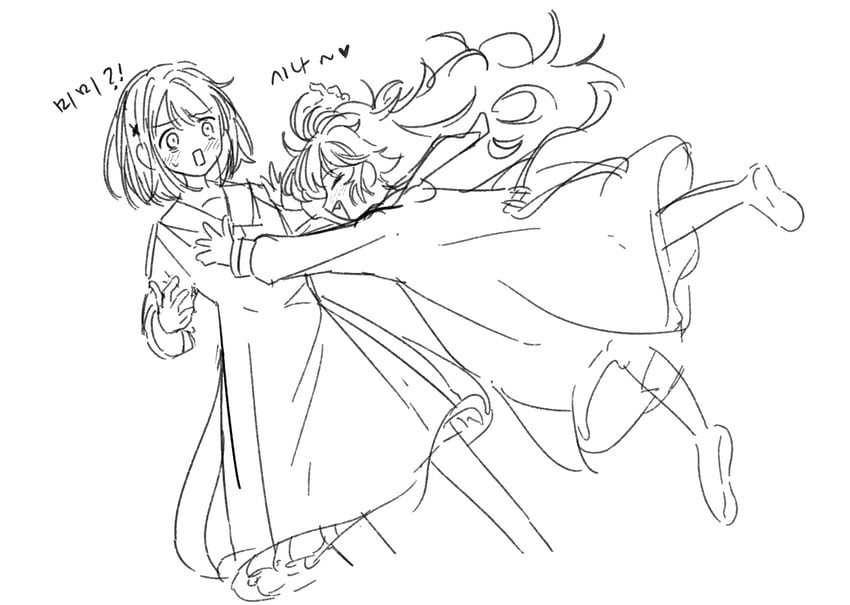 kagari mimi and totsuki shiina (kimi ga shinu made koi wo shitai) drawn by black_dog_(ckdfhd)
