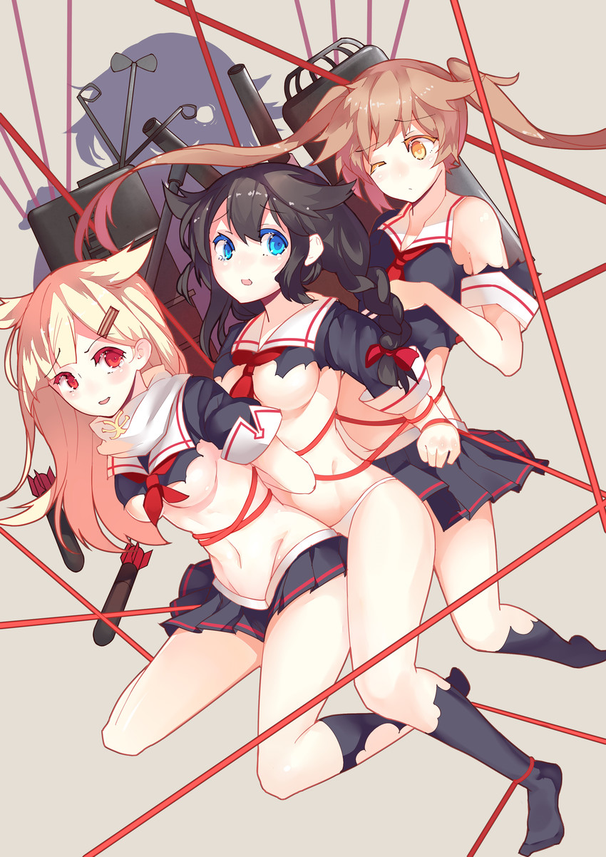 shigure, yuudachi, shigure kai ni, yuudachi kai ni, murasame, and 1 more (kantai collection) drawn by rain_lan