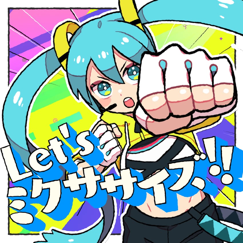 hatsune miku (vocaloid and 3 more) drawn by cosmo_(bousoup) and hidane_nico