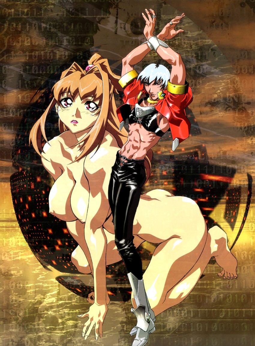 erika tinen and serge (virus buster serge) drawn by oobari_masami