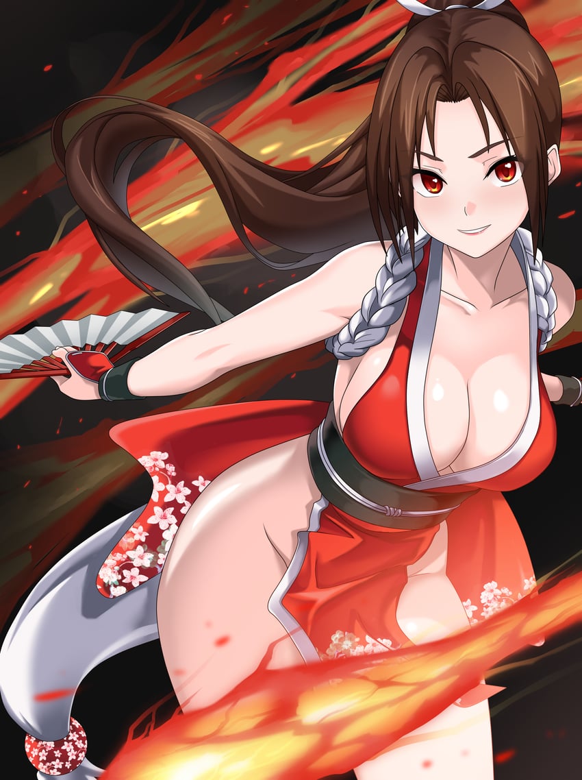shiranui mai (the king of fighters and 1 more) drawn by indy_k
