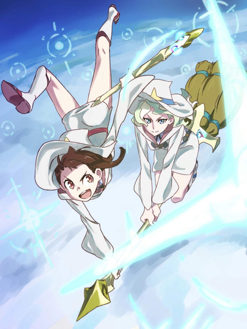 kagari atsuko and diana cavendish (little witch academia) drawn by tama_(tama-s)