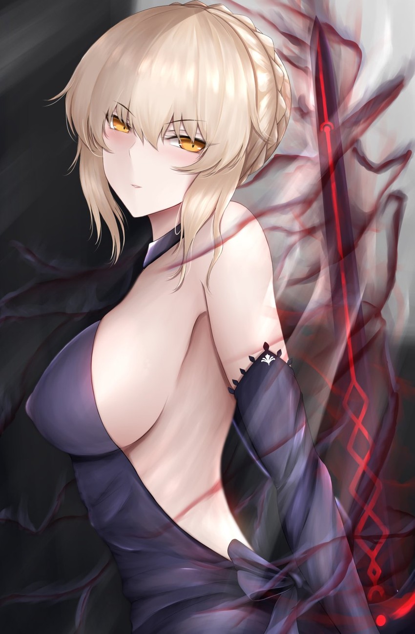 artoria pendragon and saber alter (fate and 1 more) drawn by isawo_(lucanus19)