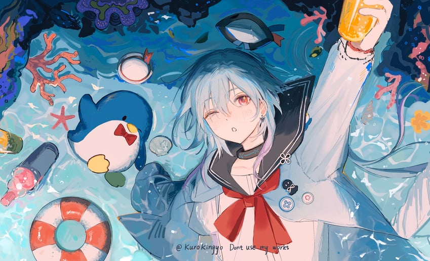 mizuki and tuxedo sam (arknights and 1 more) drawn by kurokingyo0