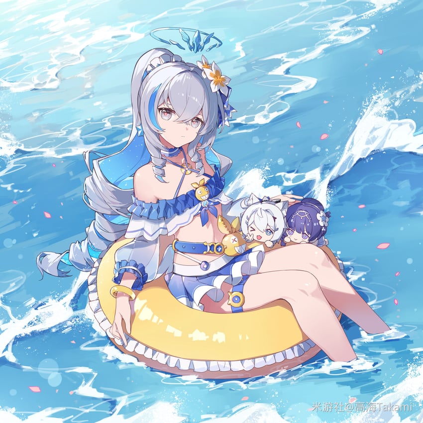 kiana kaslana, raiden mei, bronya zaychik, and homu (honkai and 1 more) drawn by gao_hai_takami