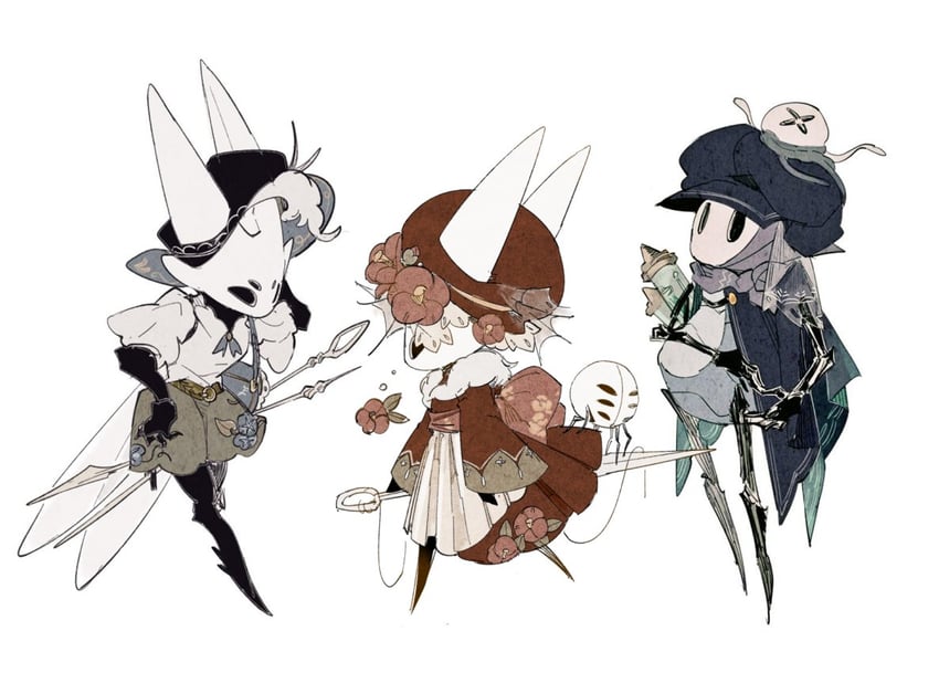 hornet and quirrel (original and 1 more) drawn by fioco_virus
