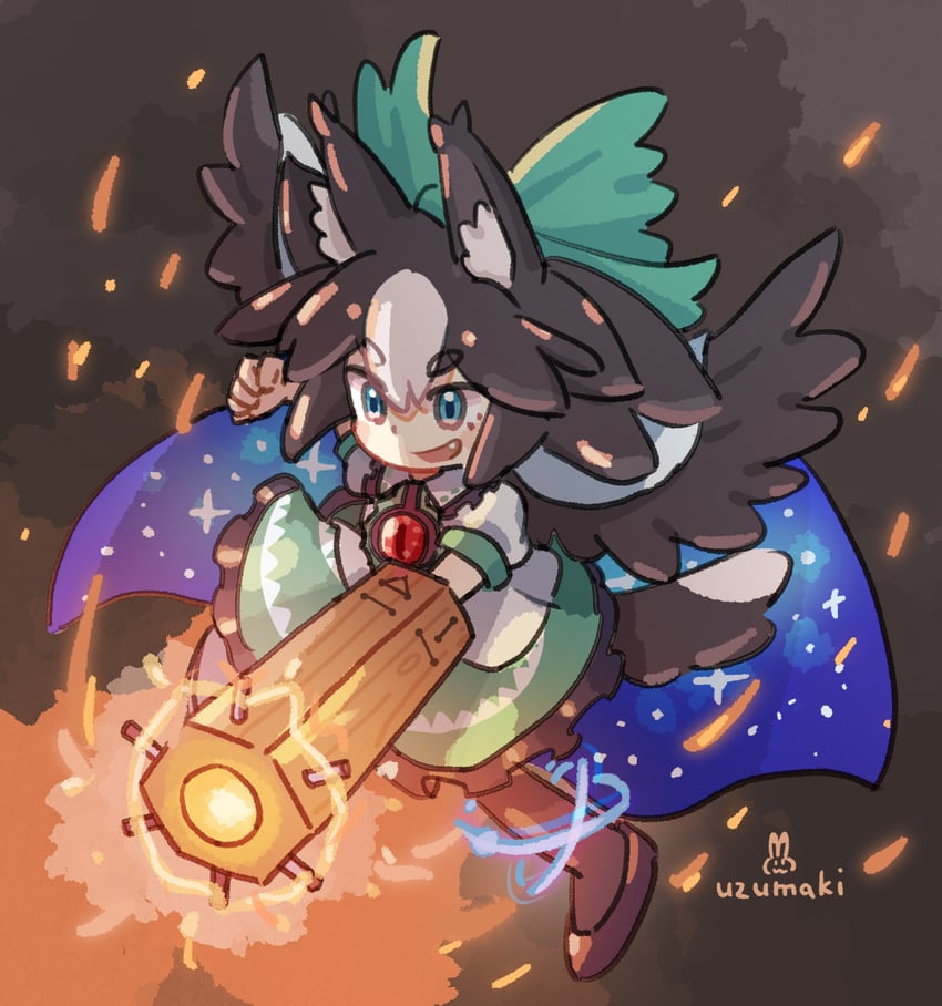 reiuji utsuho (original and 1 more) drawn by uzumaki_osushi