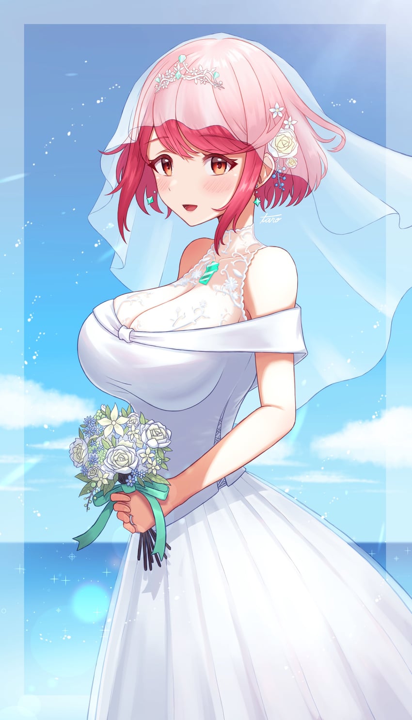 pyra (xenoblade chronicles and 1 more) drawn by taro_(peach_taro51)