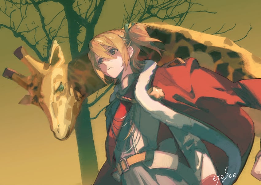 daiba nana and giraffe (shoujo kageki revue starlight) drawn by eyesee