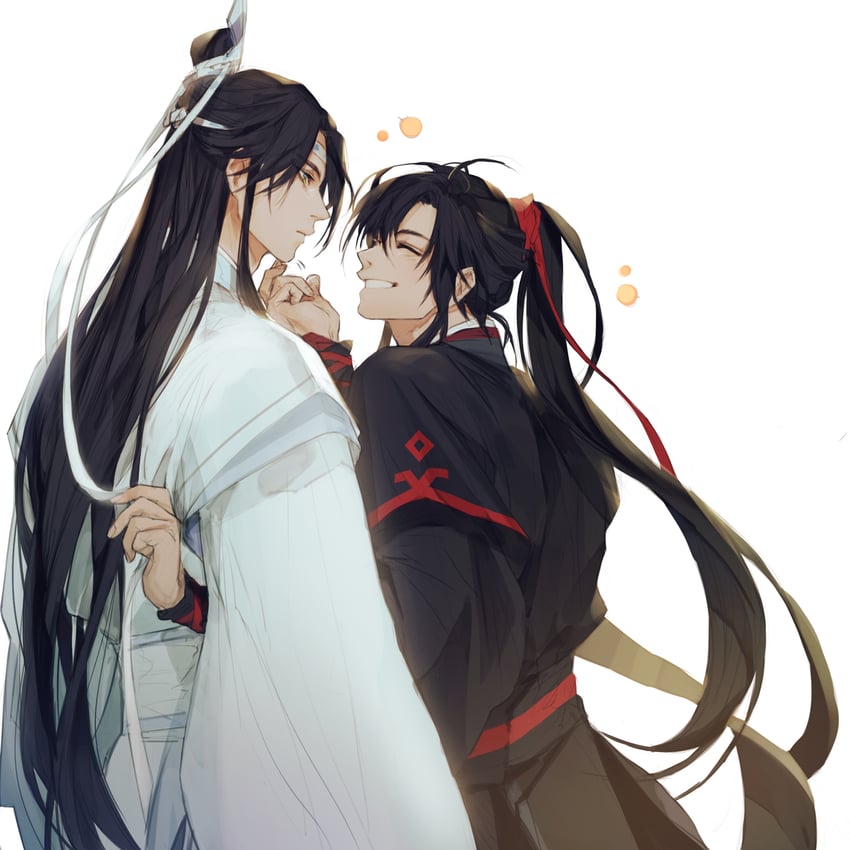 wei wuxian and lan wangji (modao zushi) drawn by haban_(haban35)