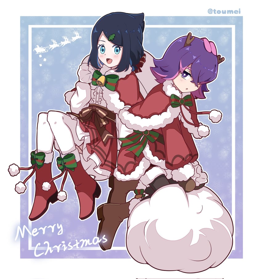 liko and dot (pokemon and 1 more) drawn by toumei_4869