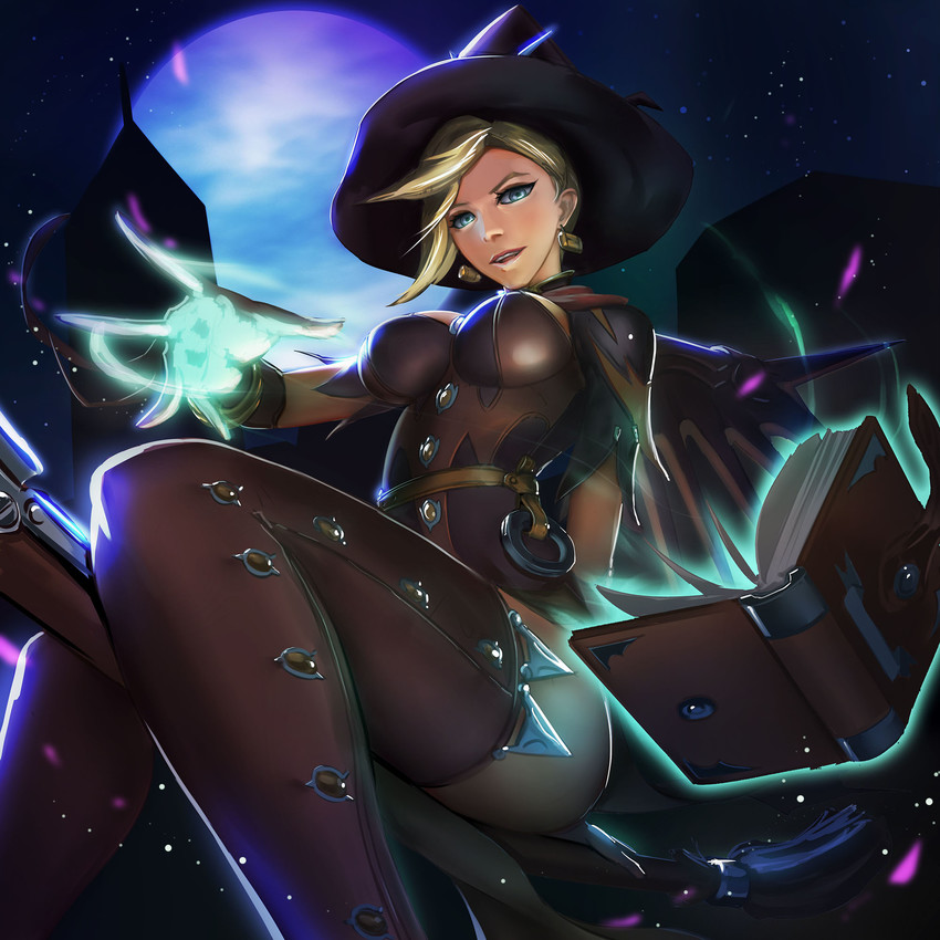 mercy and witch mercy (overwatch and 1 more) drawn by sunkilow