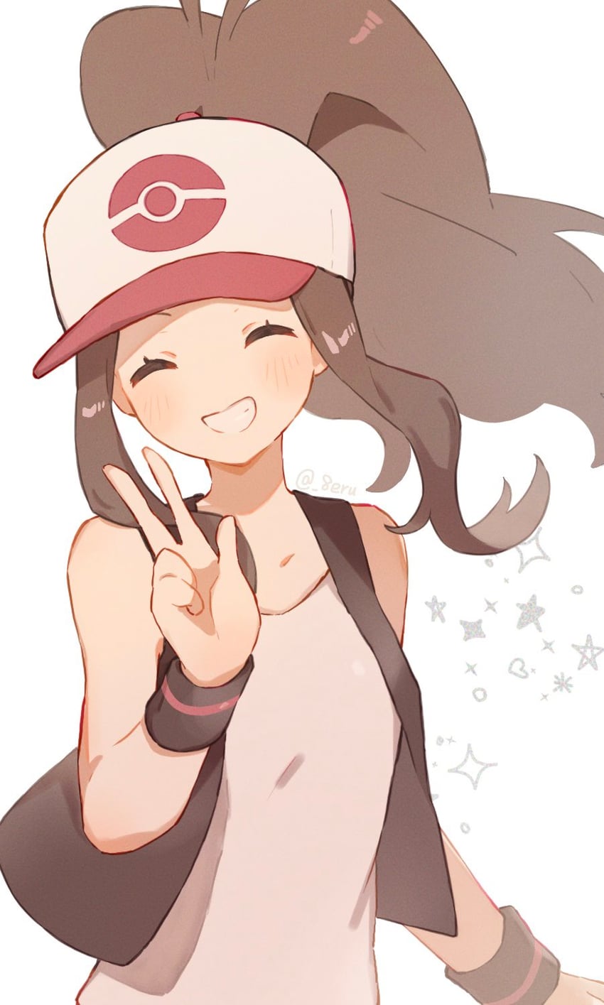 hilda (pokemon and 1 more) drawn by erua_(_8eru)