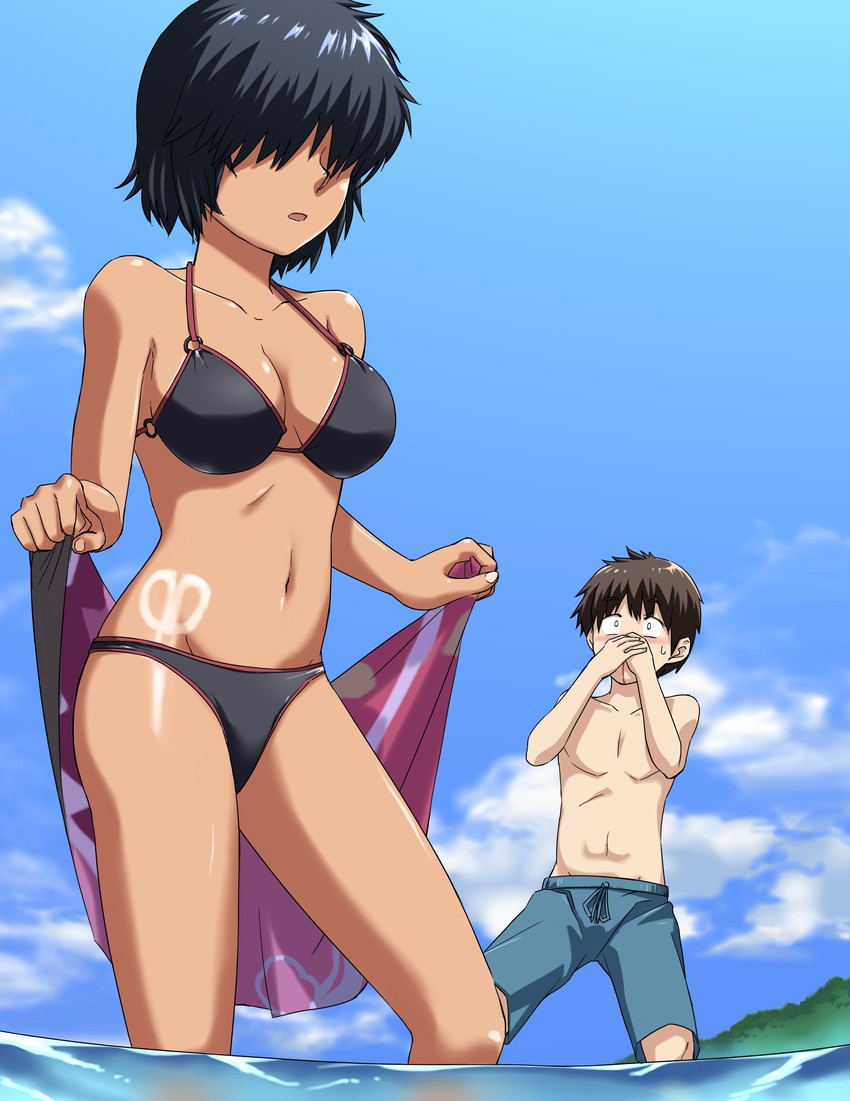 urabe mikoto and tsubaki akira (nazo no kanojo x) drawn by tsukiyo_michi