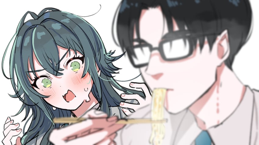 producer and tsukimura temari (idolmaster and 1 more) drawn by kasasagi_(futagodori888)