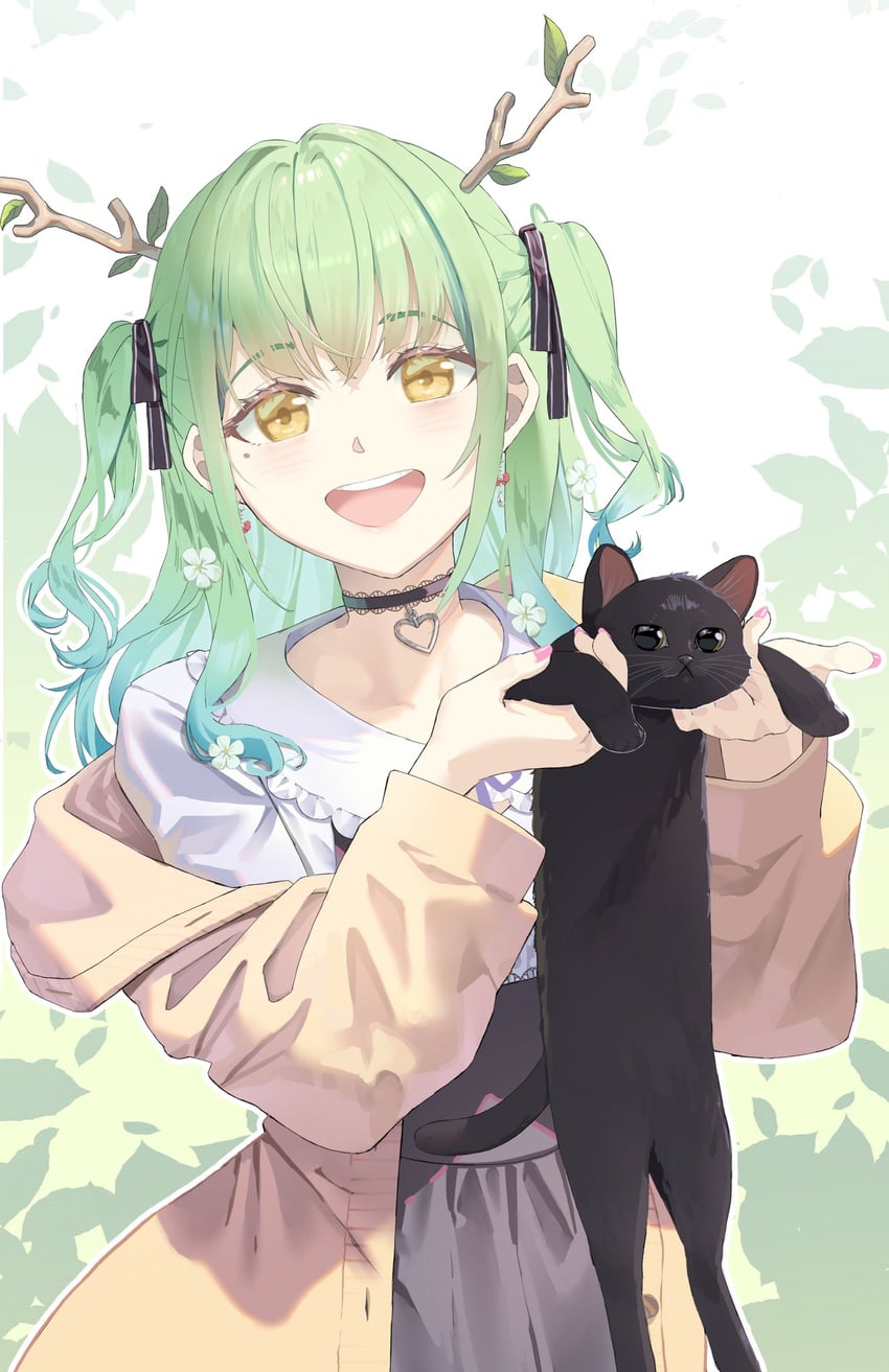 ceres fauna and snail (hololive and 1 more) drawn by nyaanite